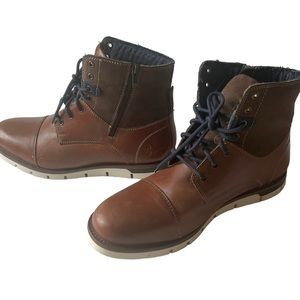 Reserved Footwear Men’s Brown Leather Boots Size 13